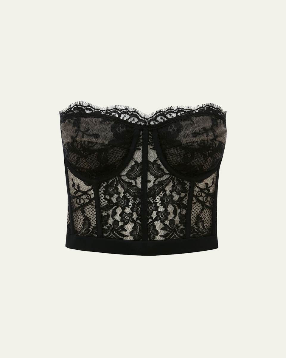 Strapless Lace Bustier Top